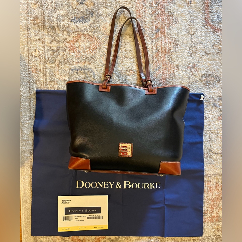 Dooney & Bourke Black Saffiano Leather Tote Bag